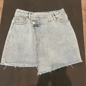 TopShop Wrap Denim Skirt size 4